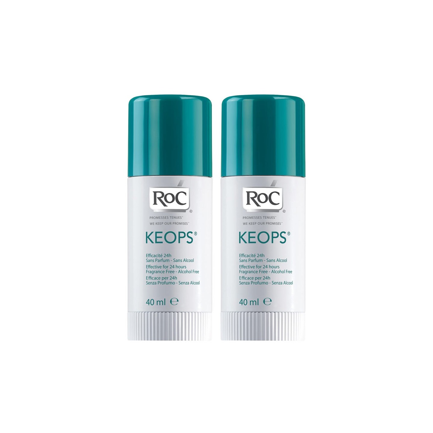 ROC KEOPS DEODORANTS STICK LOT DE 2X40ML