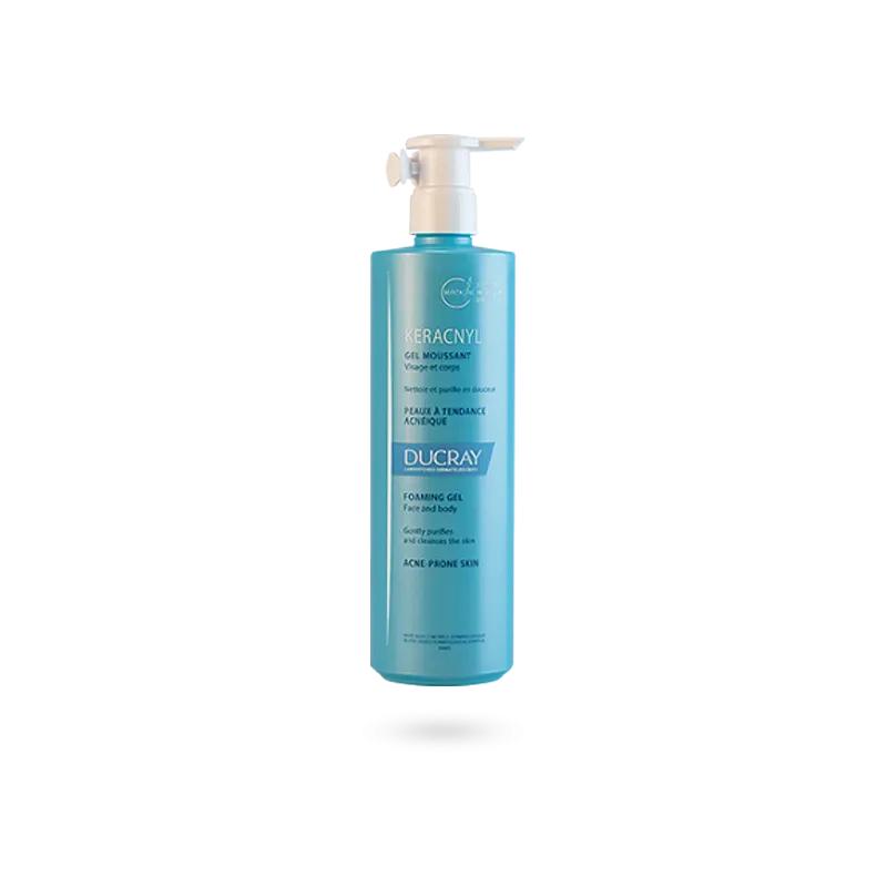 Keracnyl gel moussant visage et corps Ducray - Flacon pompe 400 ml