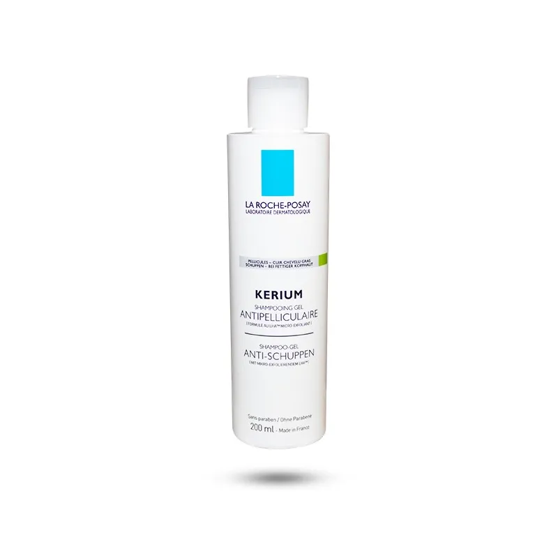 Kerium shampooing gel antipelliculaire cheveux gras La Roche Posay - Flacon de 200 ml
