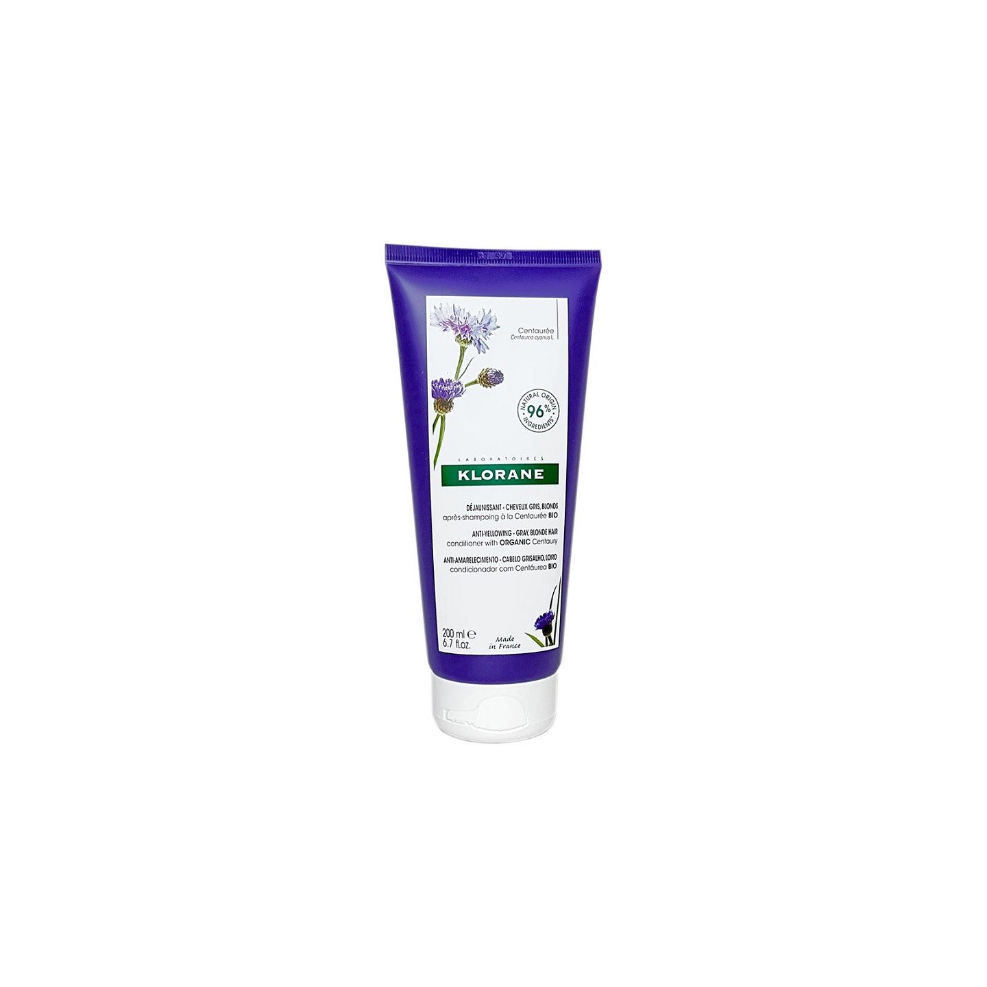 Klorane Après-shampoing déjaunissant à la Centaurée Bio - 200ml