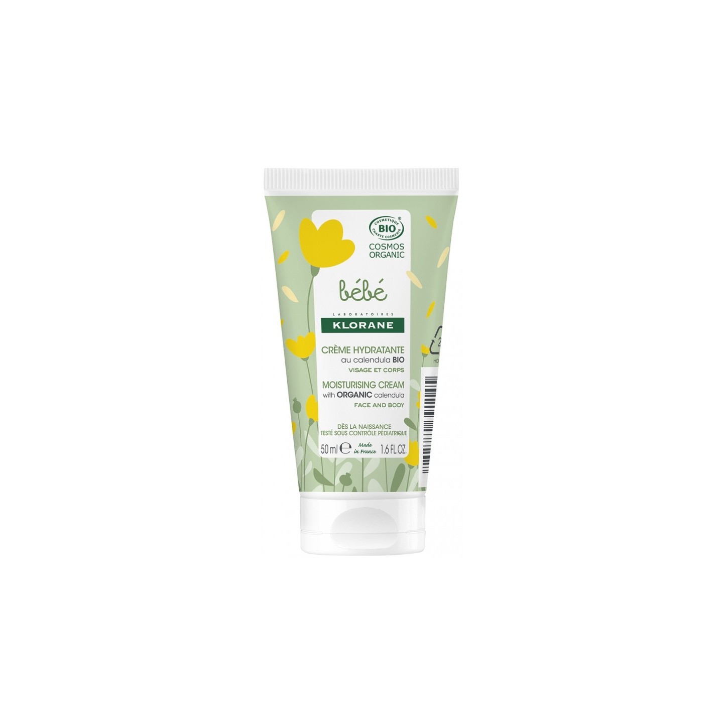 Klorane Bébé Crème hydratante Calendula Bio - 50ml