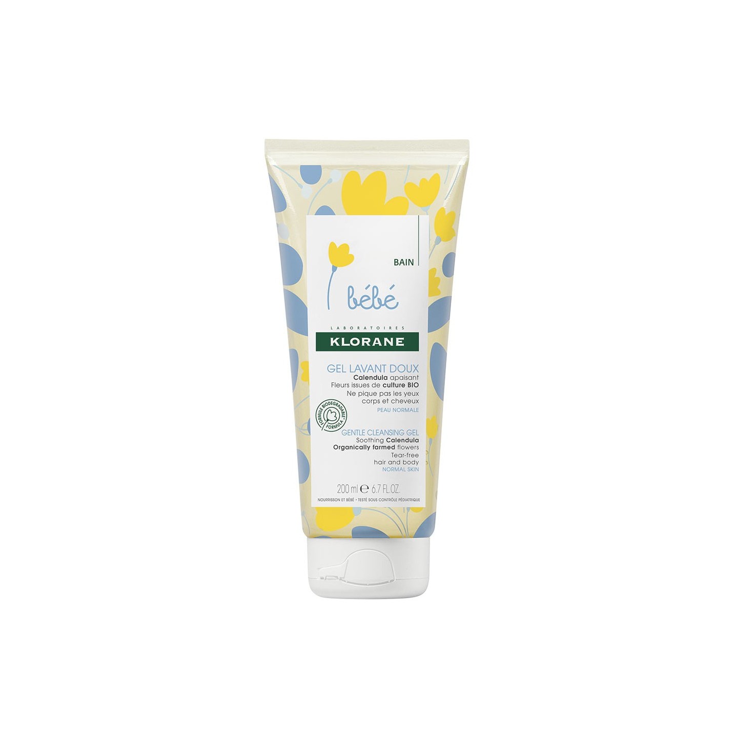 Klorane bébé gel lavant doux 200ml