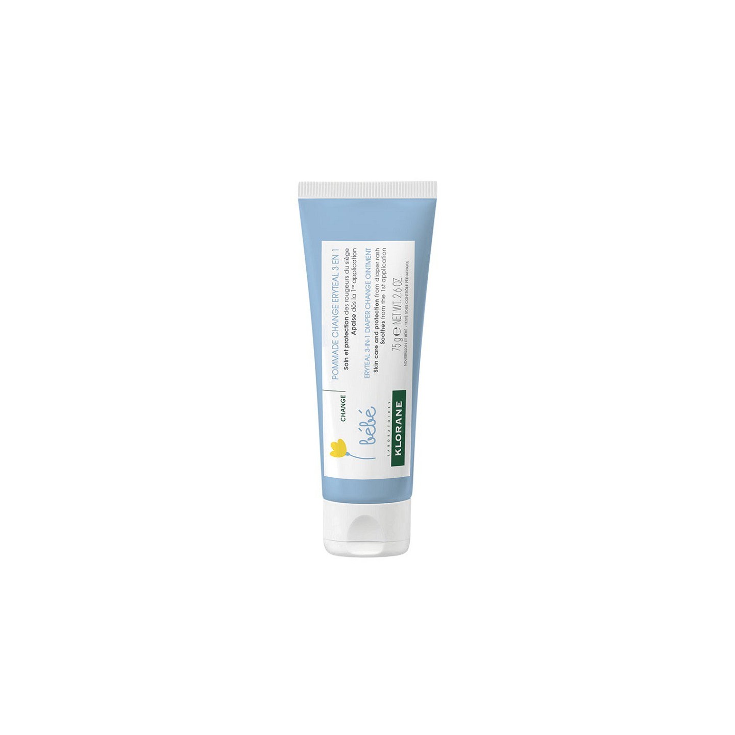 Klorane bébé Pommade pour le change Eryteal 3 en 1 - 75g