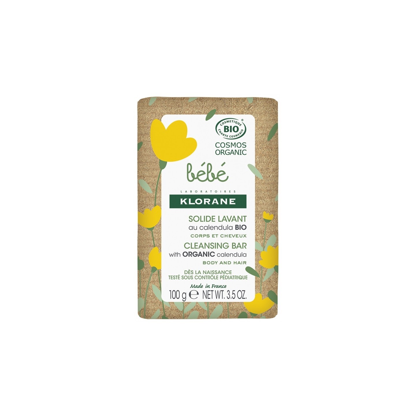 Klorane Bébé Solide lavant Calendula Bio - 100g
