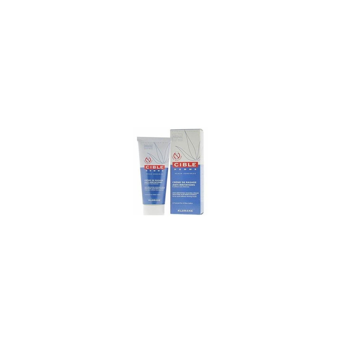 Klorane cible homme crème de rasage anti-irritations 100 ml