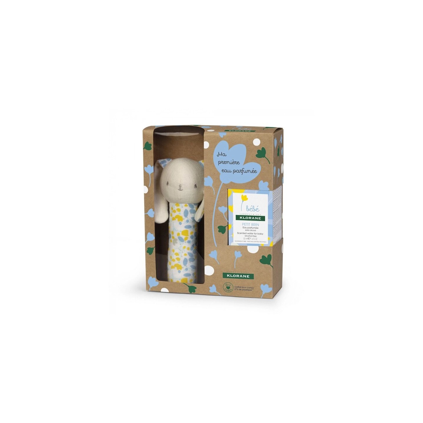 Klorane Coffret eau parfumée et hochet lapin bébé - 50ml
