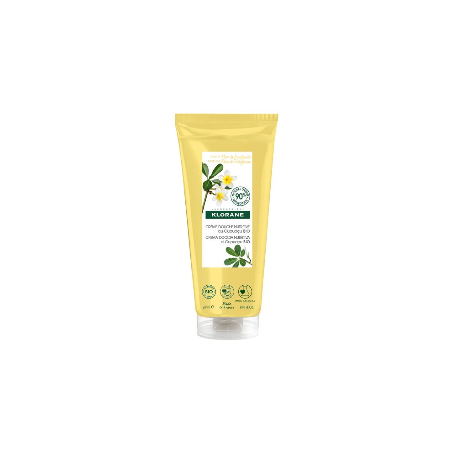 Klorane Crème de douche nutritive au Cupuaçu Bio Fleur de frangipanier - 200ml