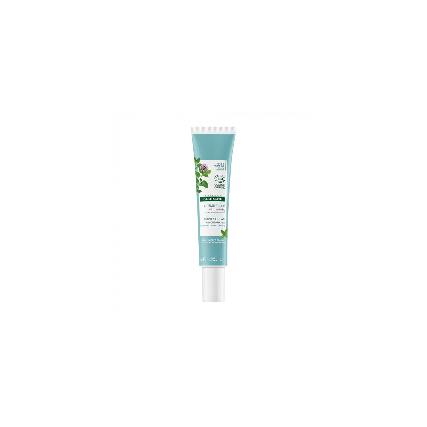 Klorane Crème pureté à la menthe aquatique Bio - 40ml