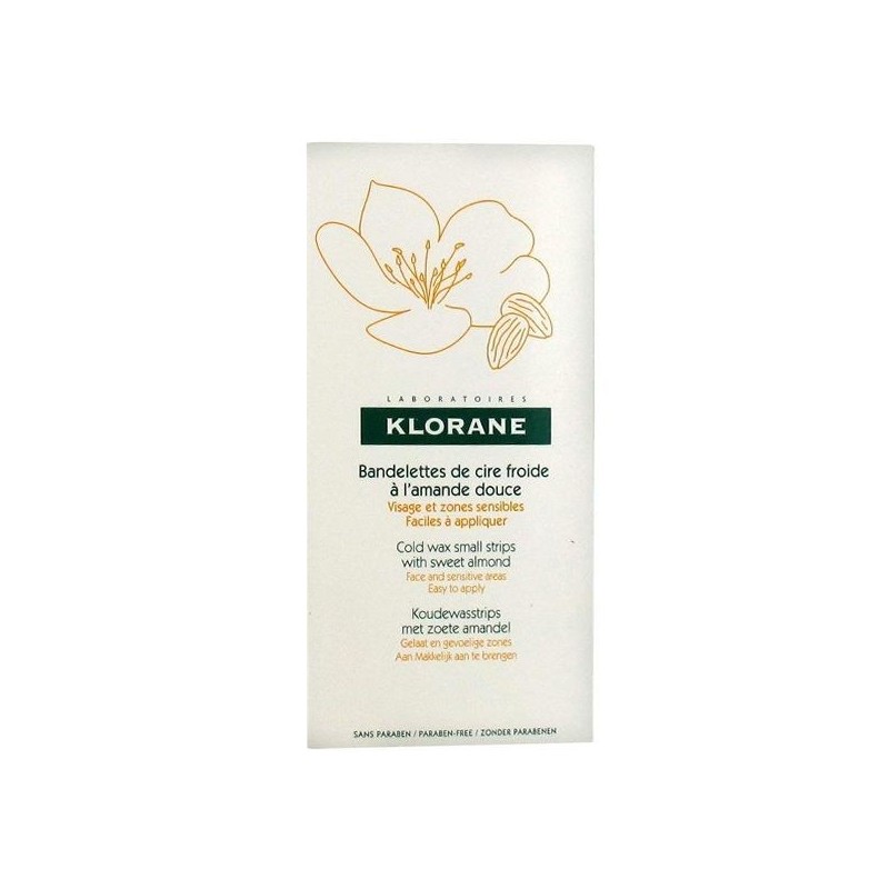 Pharmacie Bastille - Klorane 6 Doubles Bandelettes de Cire Froide à l'Amande Douce