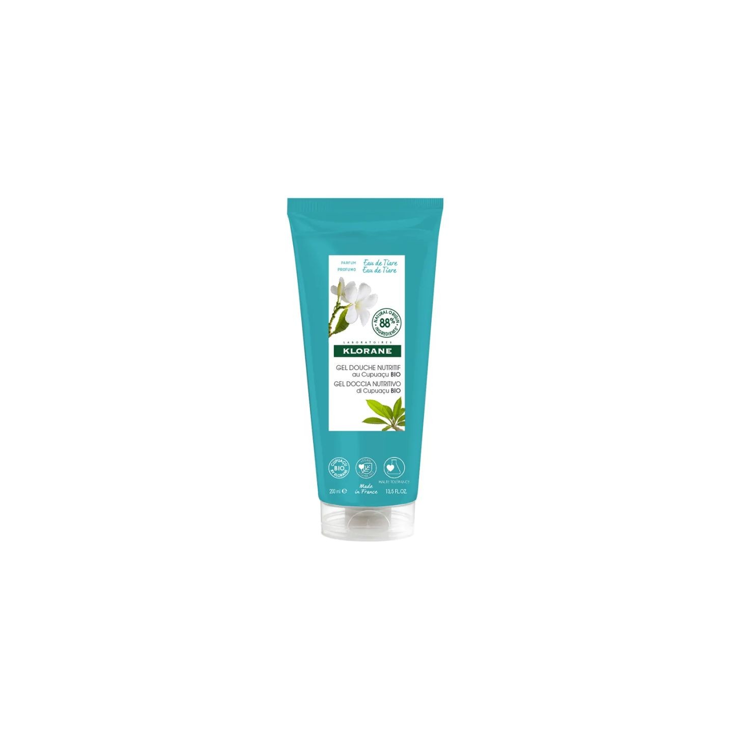 Klorane Gel douche nutritif au Cupuaçu Bio Eau de tiaré - 200ml