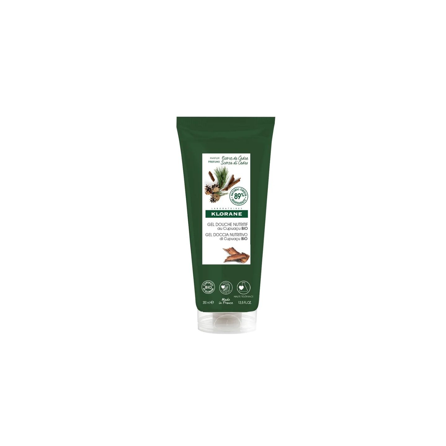 Klorane Gel douche nutritif au Cupuaçu Bio Écorce de cèdre - 200ml