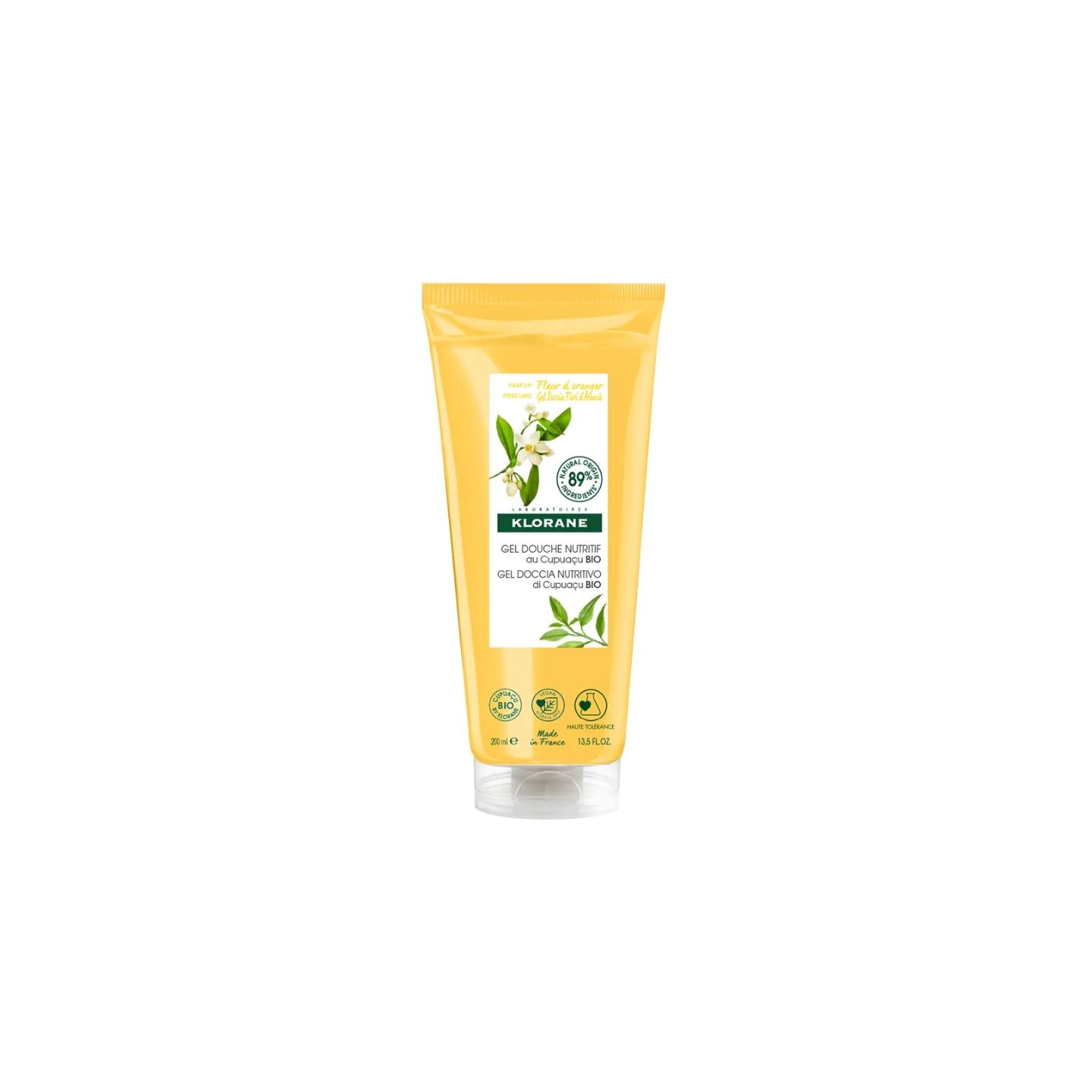 Klorane Gel douche nutritif au Cupuaçu Bio Fleur d'oranger - 200ml