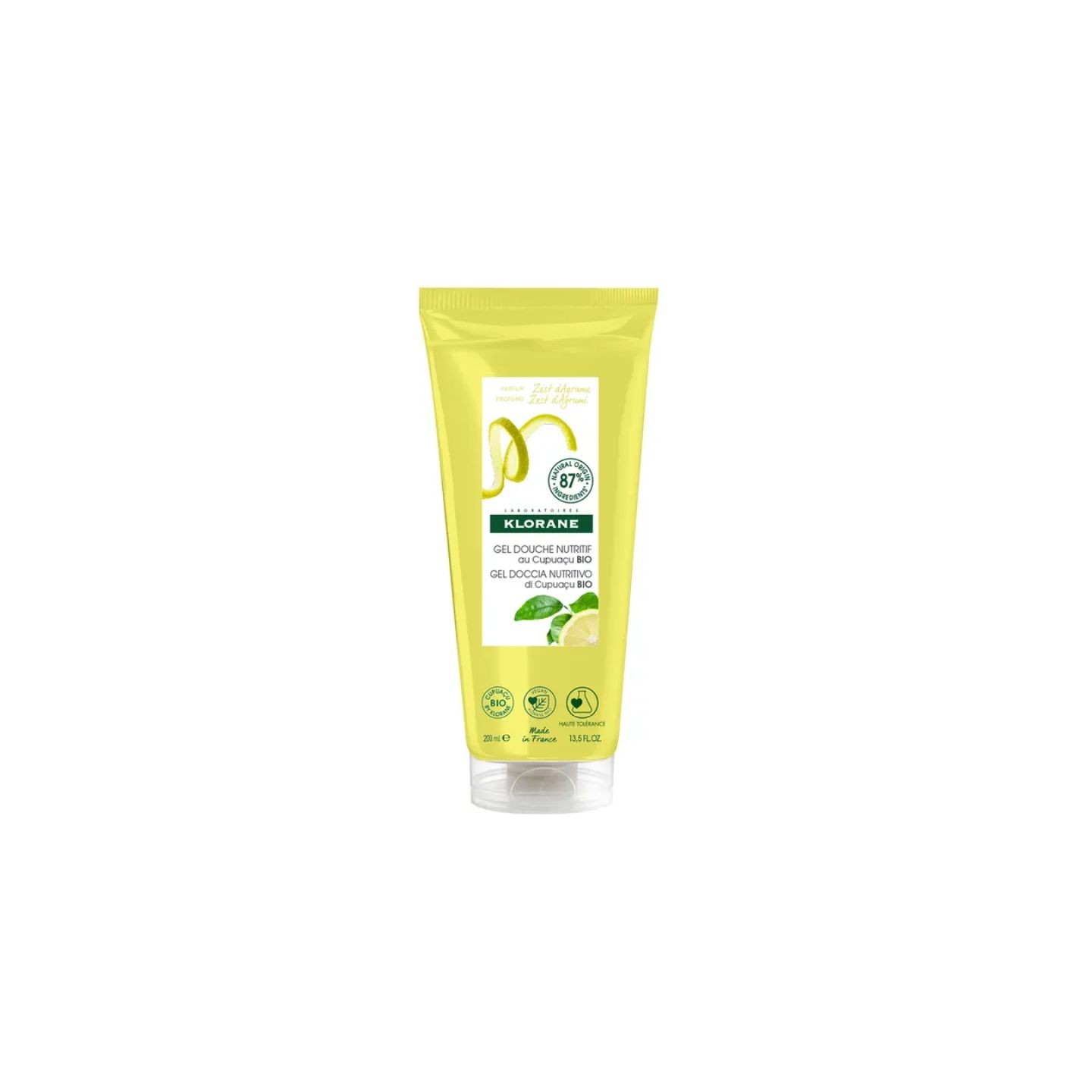Klorane Gel douche nutritif au Cupuaçu Bio Zeste d'agrumes - 200ml