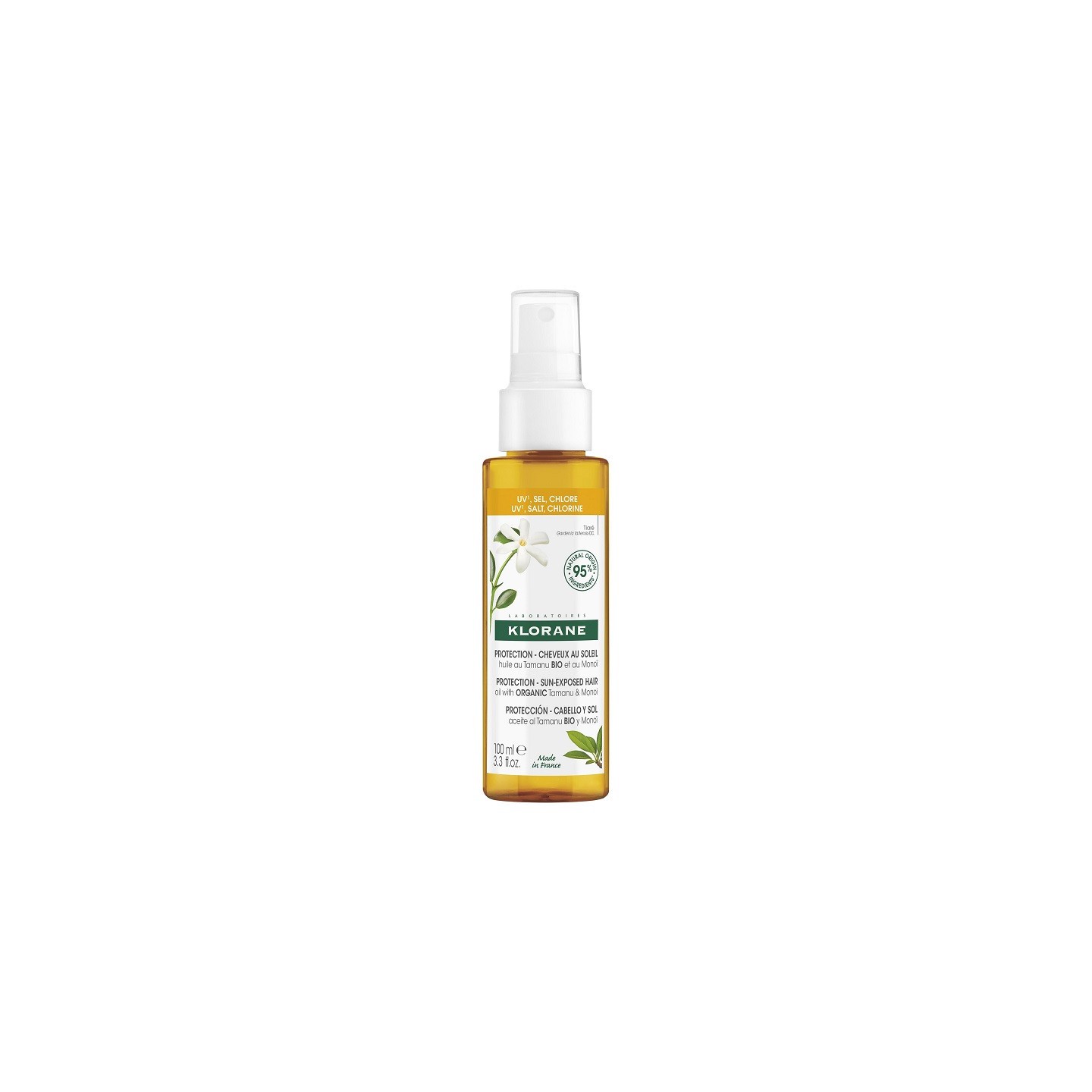 Klorane Huile protectrice capillaire au Monoï et Tamanu Bio - 100ml