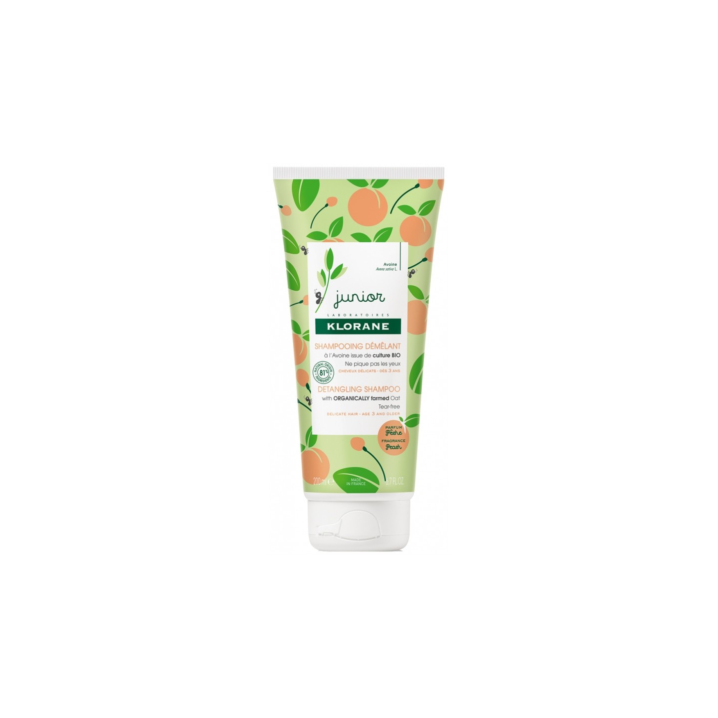 Klorane Junior Shampoing démêlant pêche - 200ml