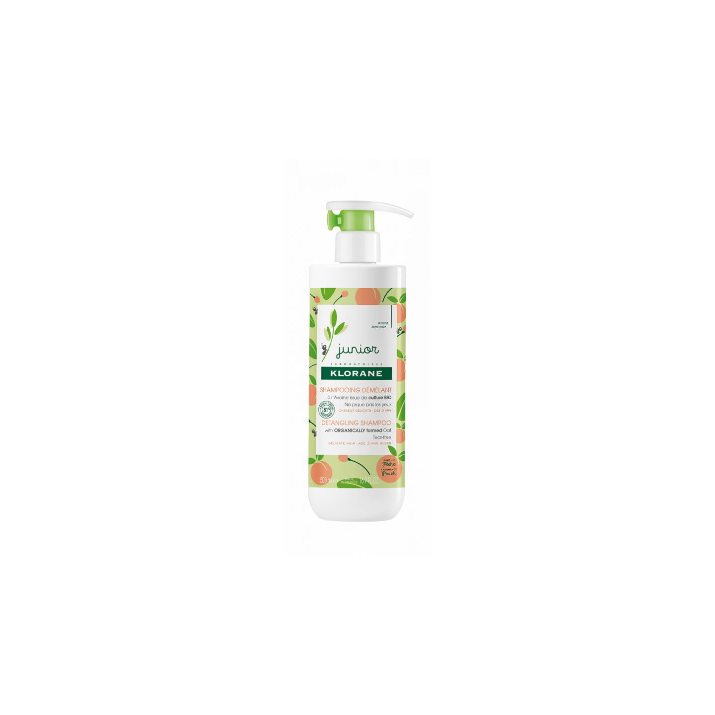 Klorane Junior Shampoing démêlant pêche - 500ml