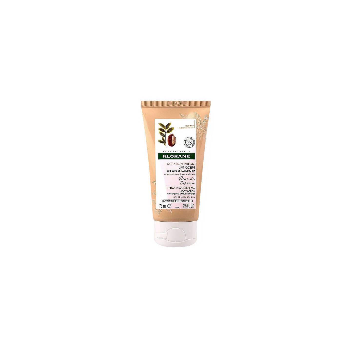Klorane Lait corps nutrition intense au beurre de Cupuaçu bio - 75ml