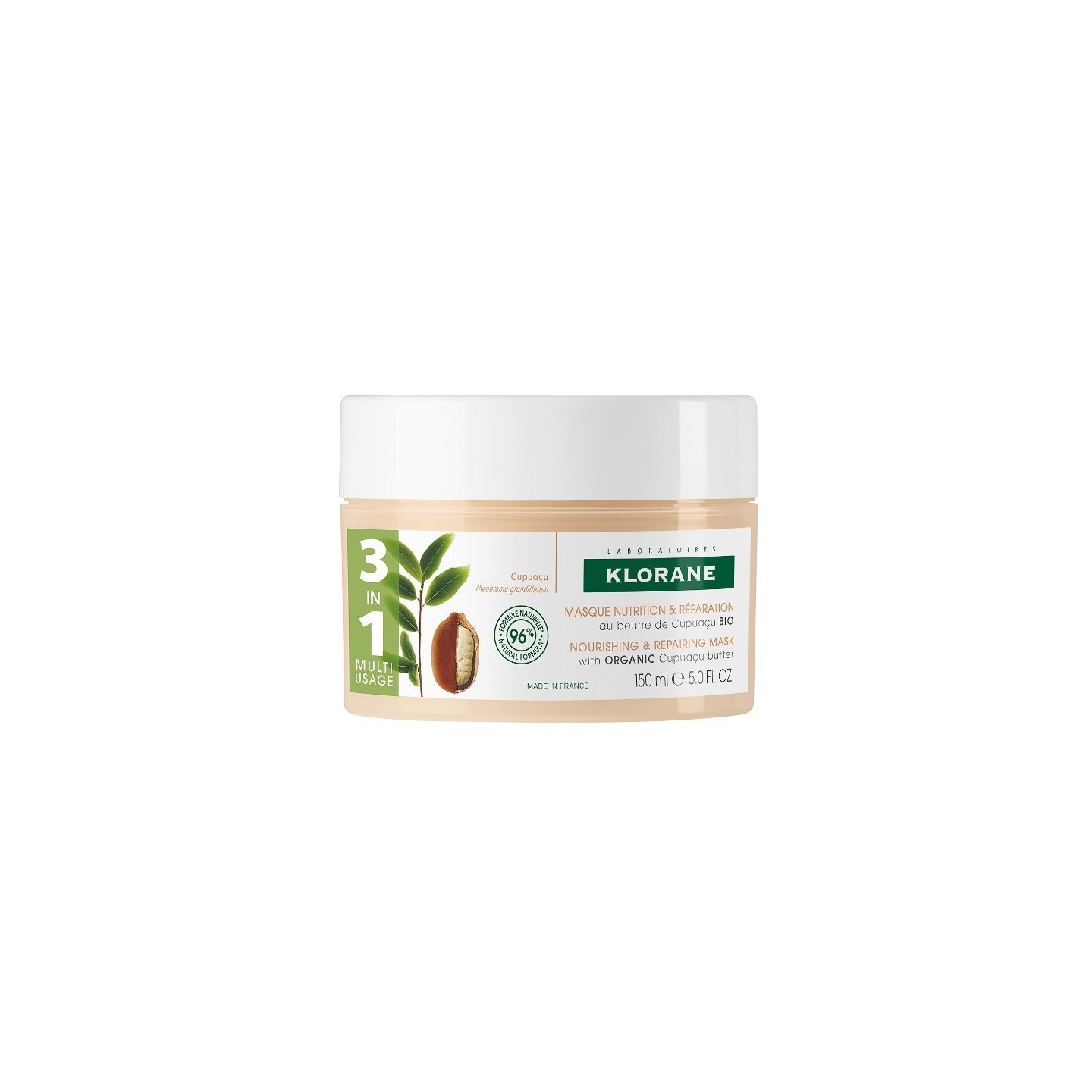 Klorane Masque nutrition et réparation au beurre de Cupuaçu Bio - 150ml
