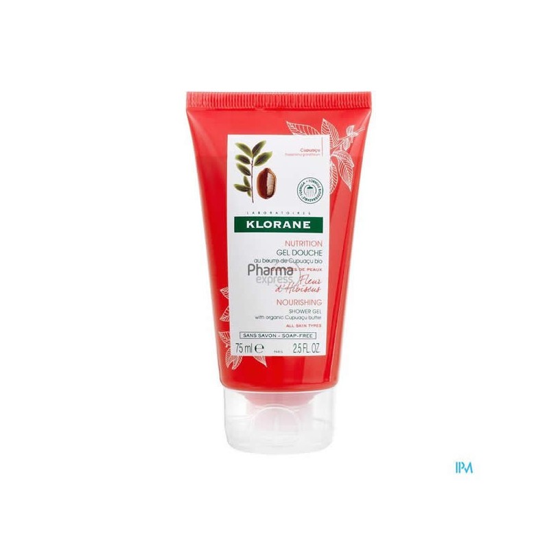 Pharmacie Bastille - Klorane nutrition gel douche fleur d'hibiscus 75ml