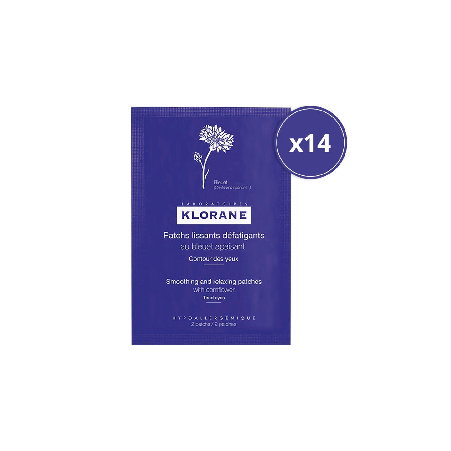 Klorane Patch lissant défatigant - 14 patchs