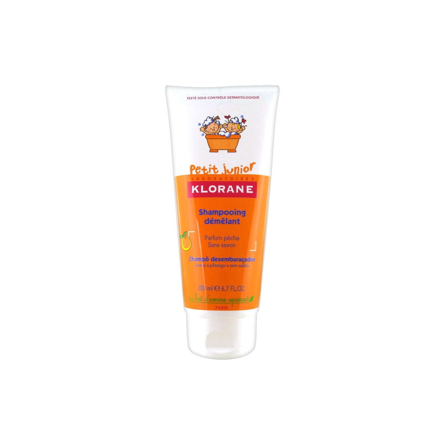 Klorane Petit junior shampooing démêlant pêche 200 ml
