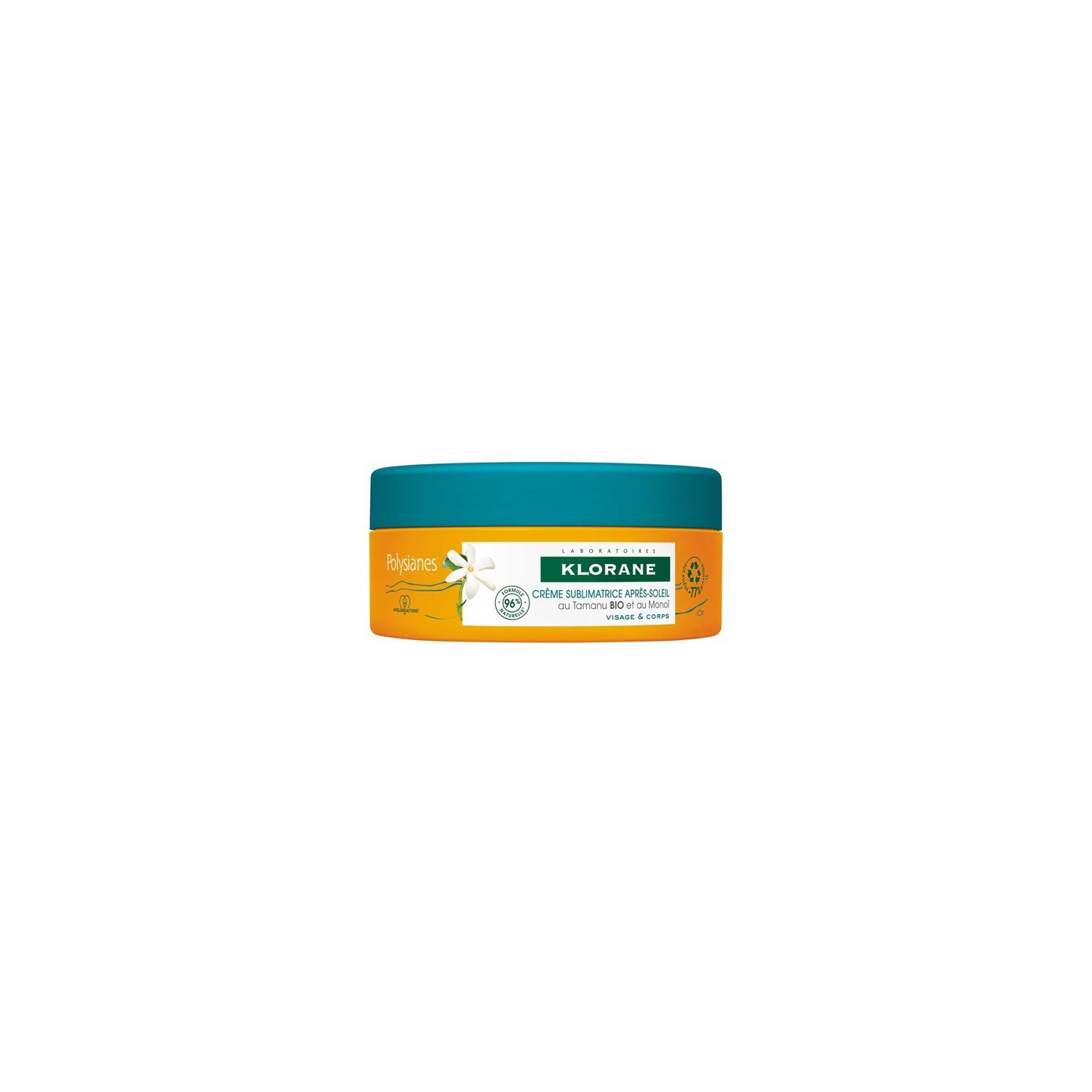 Klorane Polysianes Crème sublimatrice après-soleil au Monoï et Tamanu Bio - 200ml