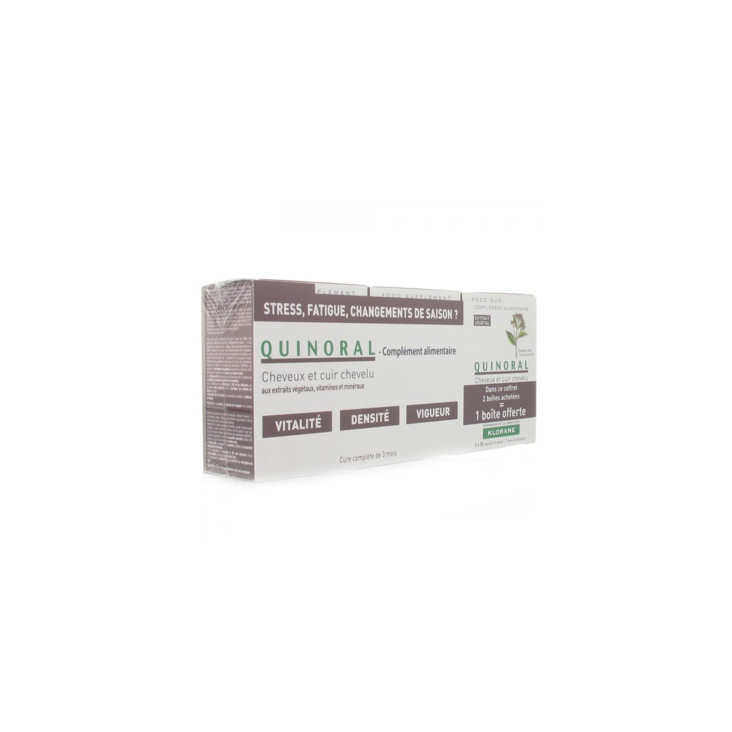 KLORANE QUINORAL CURE COMPLETE DE 3 MOIS 180 CAPSULES