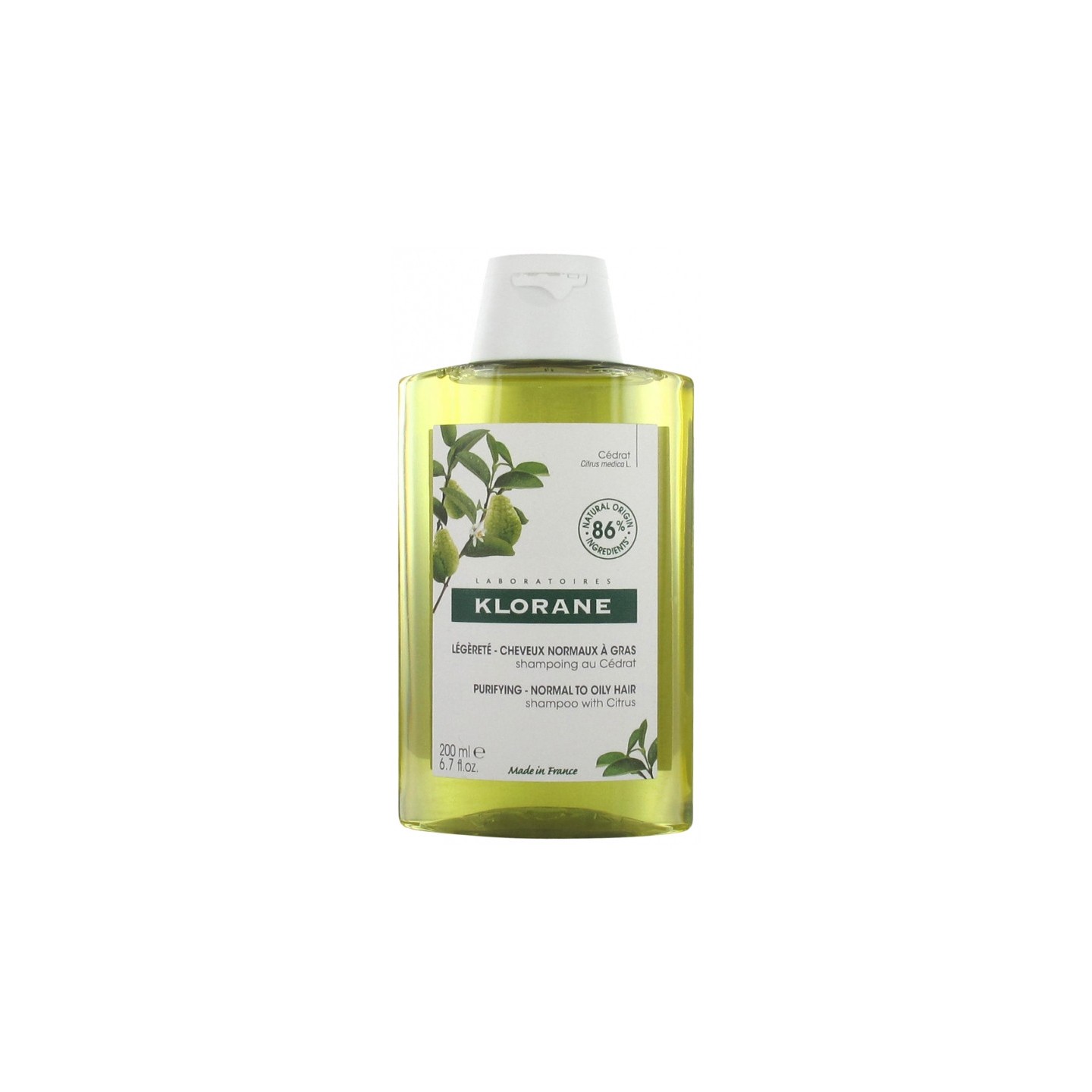 Klorane shampoing à la pulpe de cédrat - 200ml