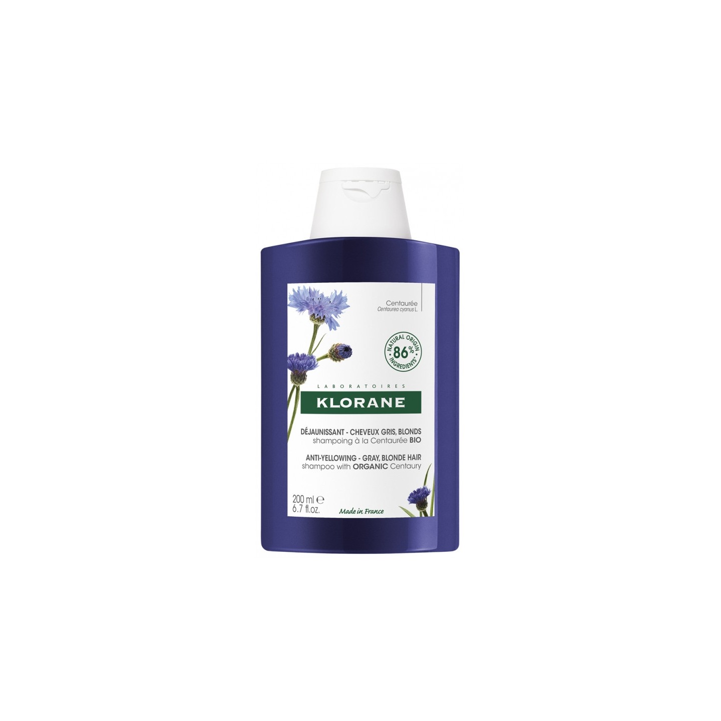 Klorane Shampoing déjaunissant à la Centaurée Bio - 200ml