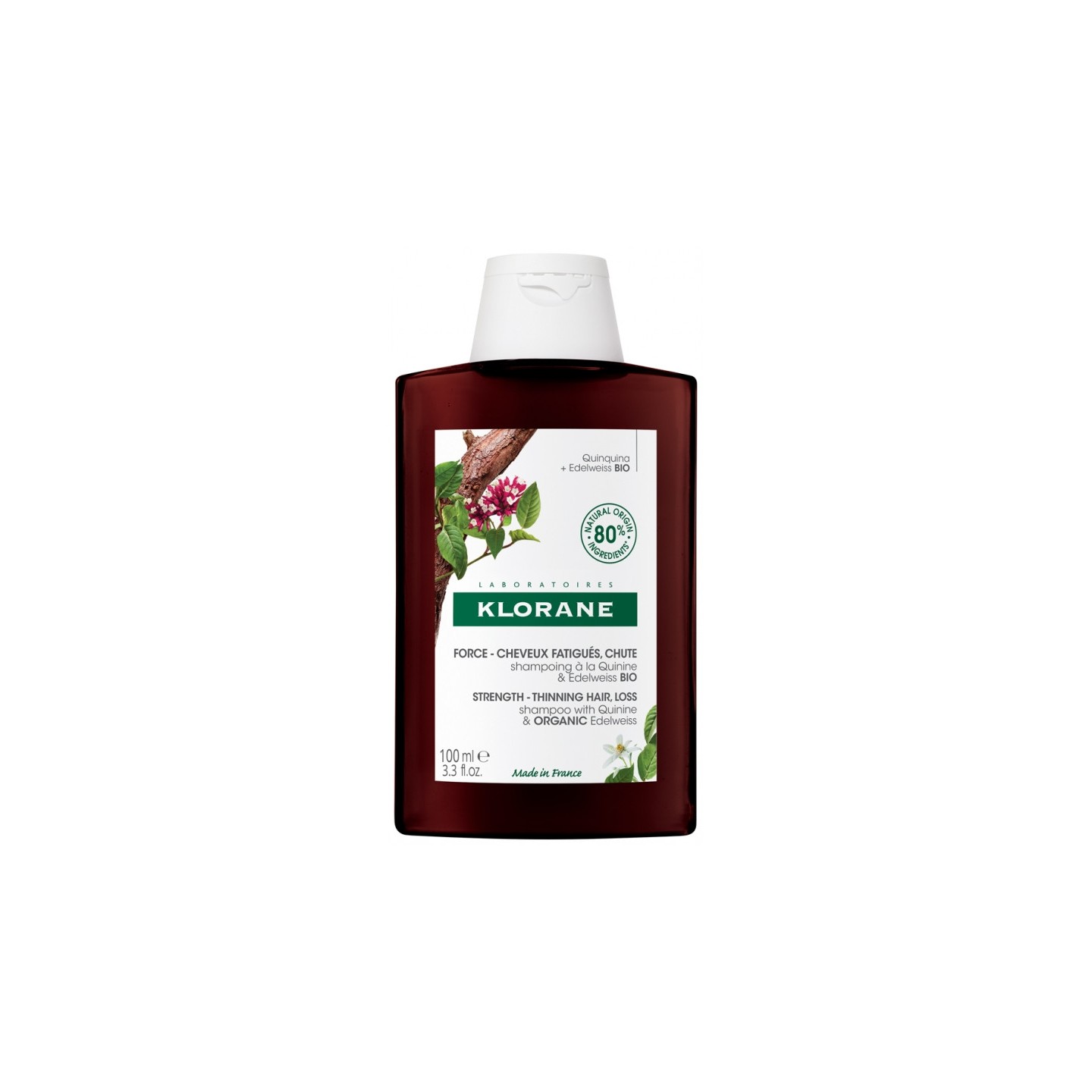 Klorane Shampoing fortifiant et stimulant à la Quinine - 100ml