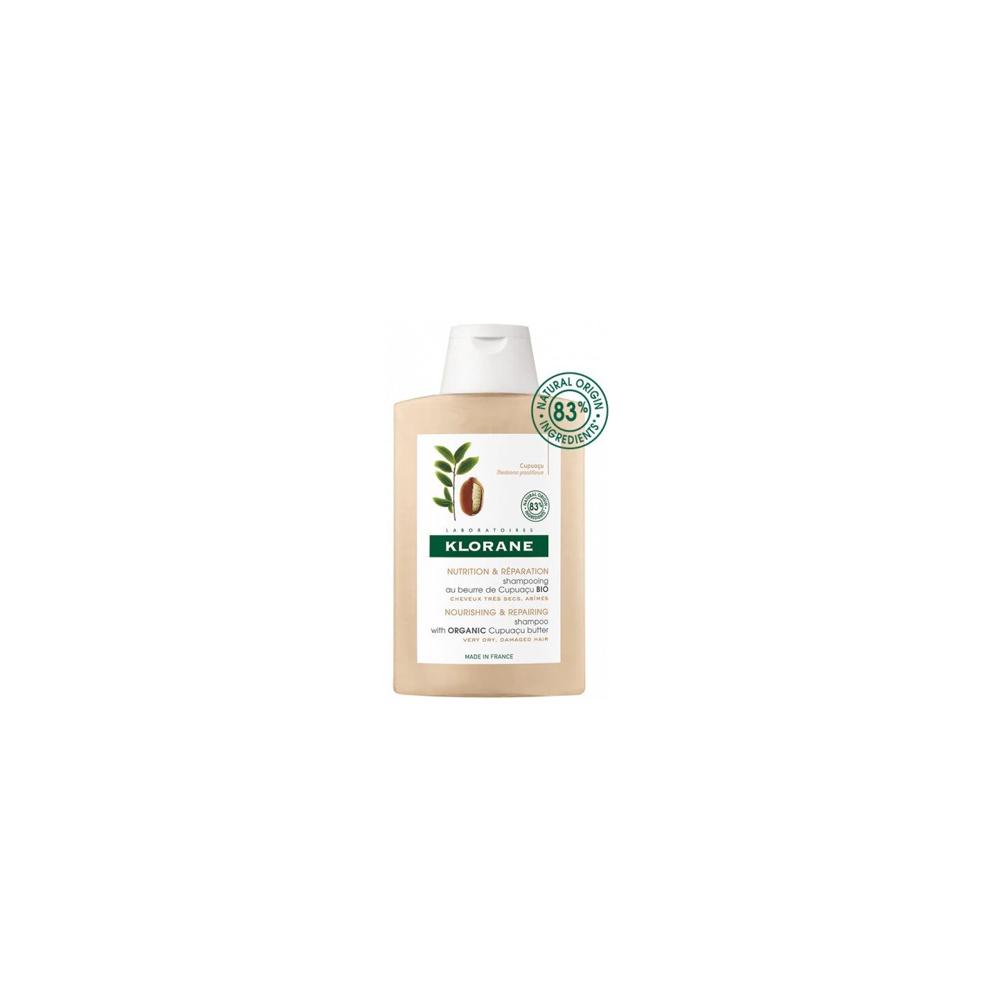 Klorane Shampoing nutrition et réparation au beurre de Cupuaçu Bio - 400ml