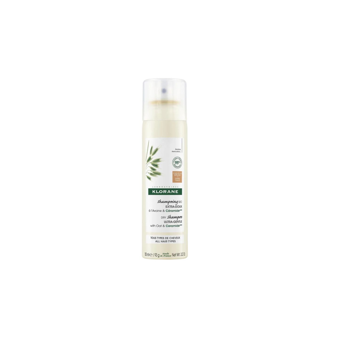 Klorane Shampoing sec extra doux teinté Avoine et Céramide - 150ml
