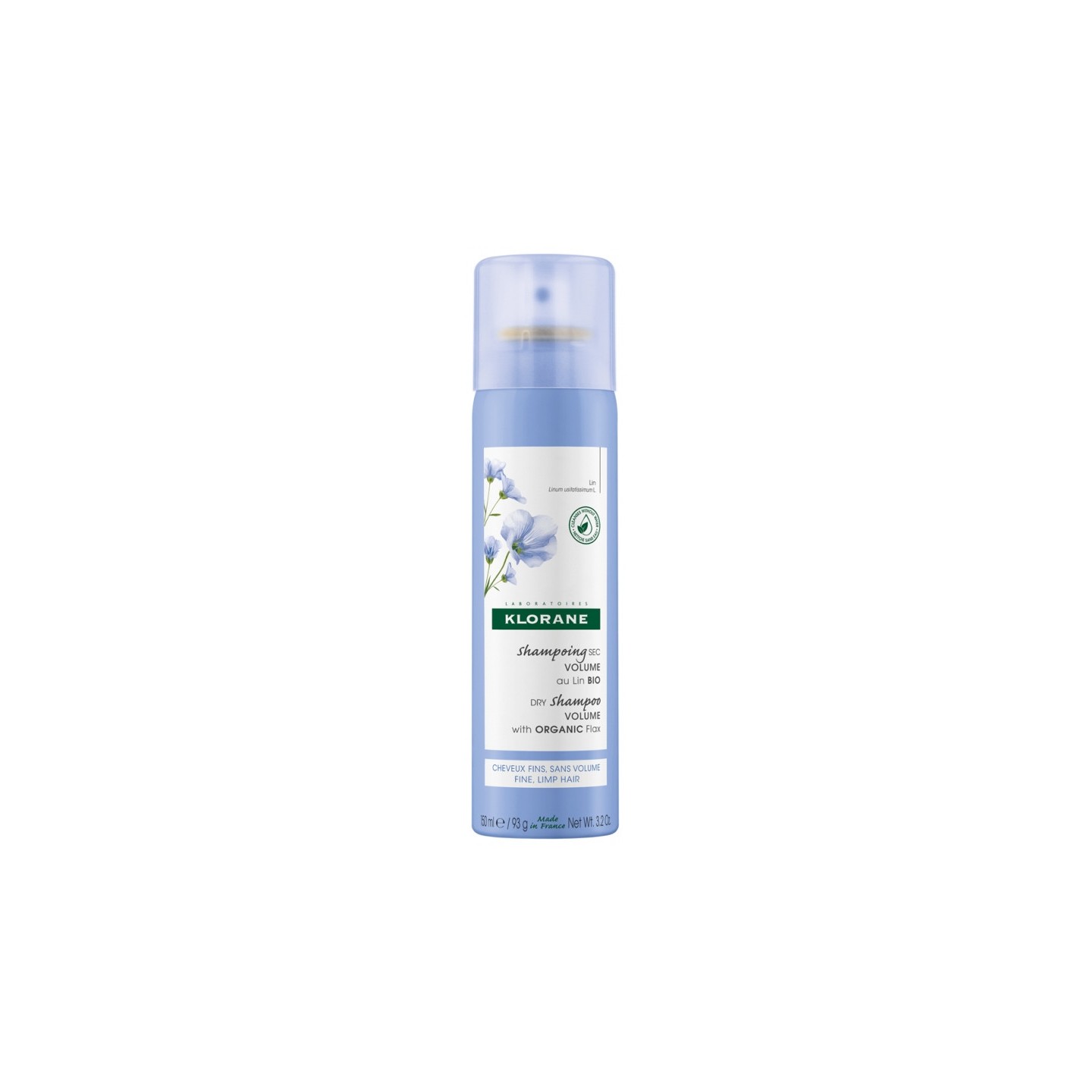 Klorane Shampoing sec volume au lin Bio - 150ml