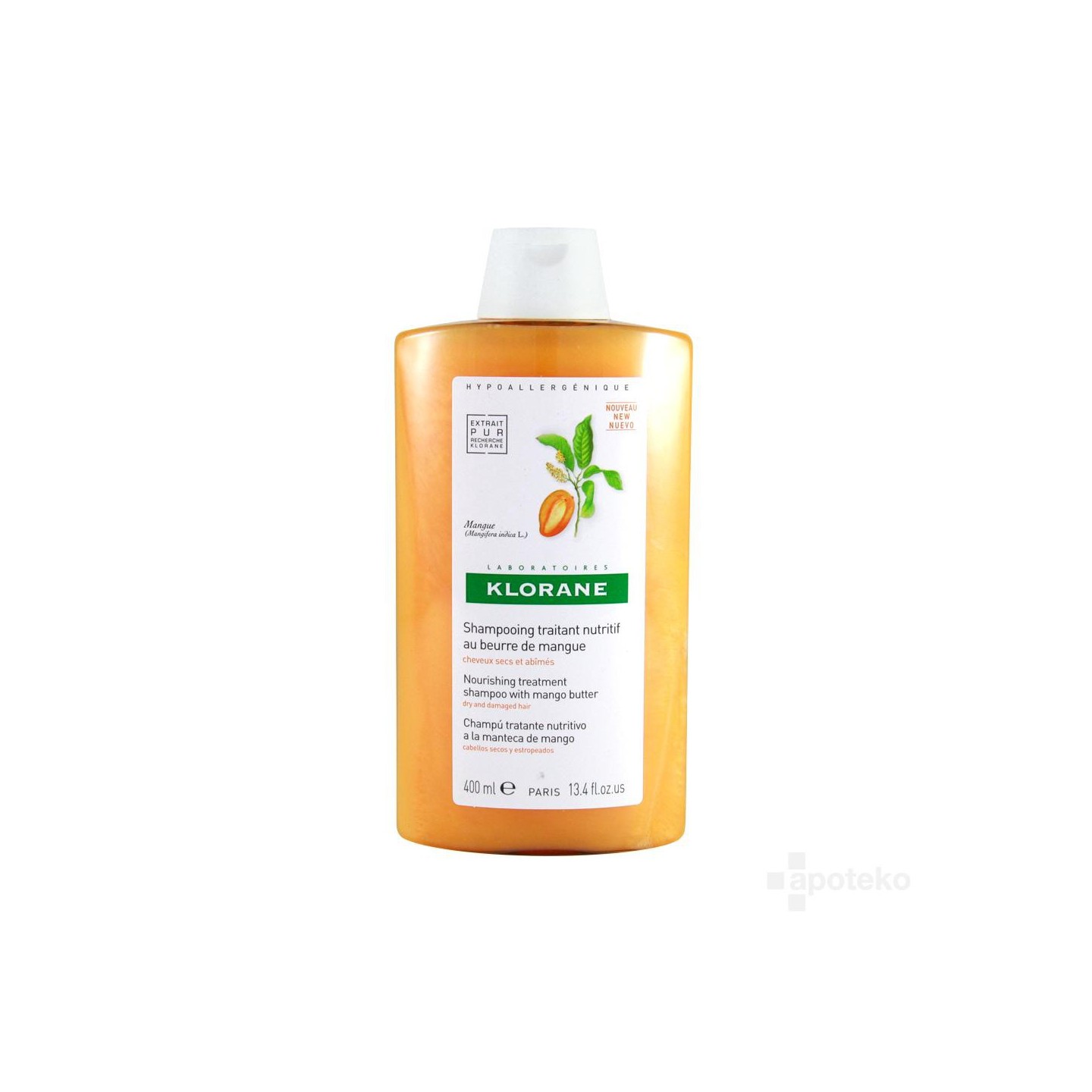 Klorane shampooing traitant nutritif mangue 200ml
