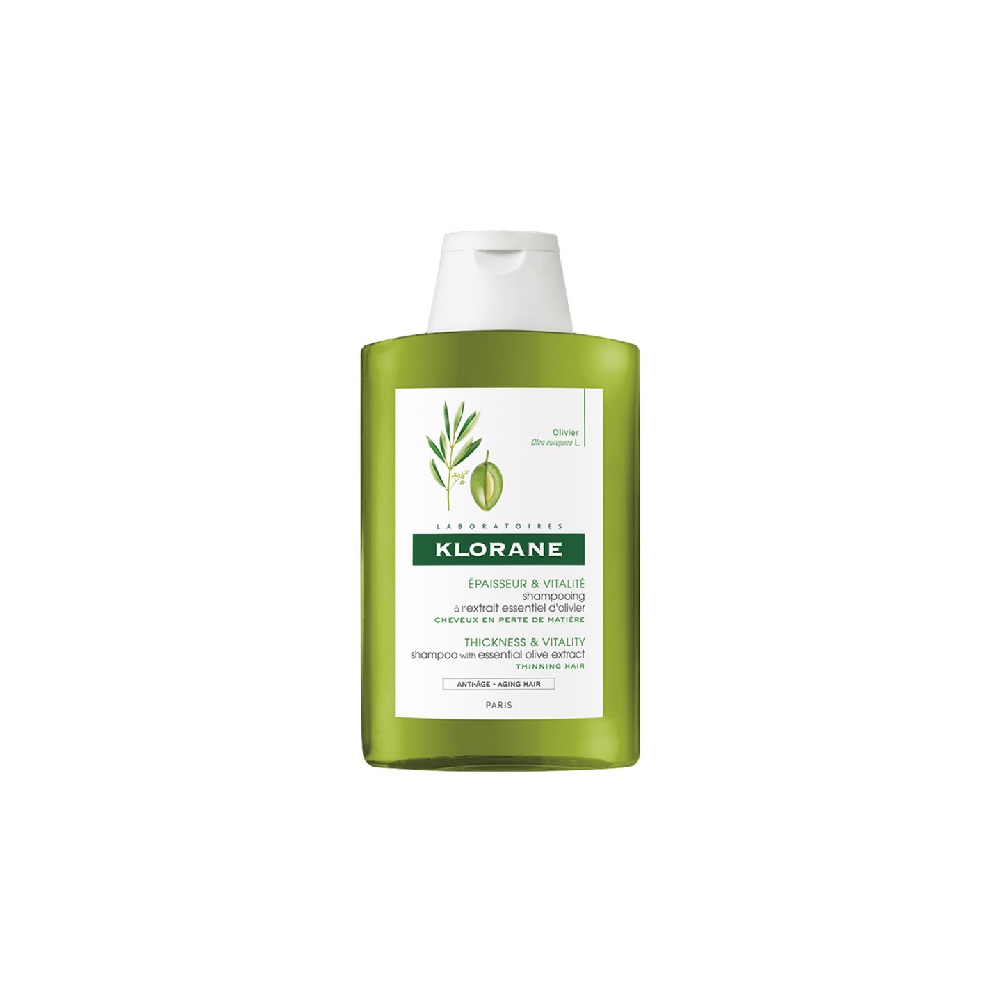 Klorane Shampooing épaisseur à l'extrait essentiel d'Olivier - 200ml