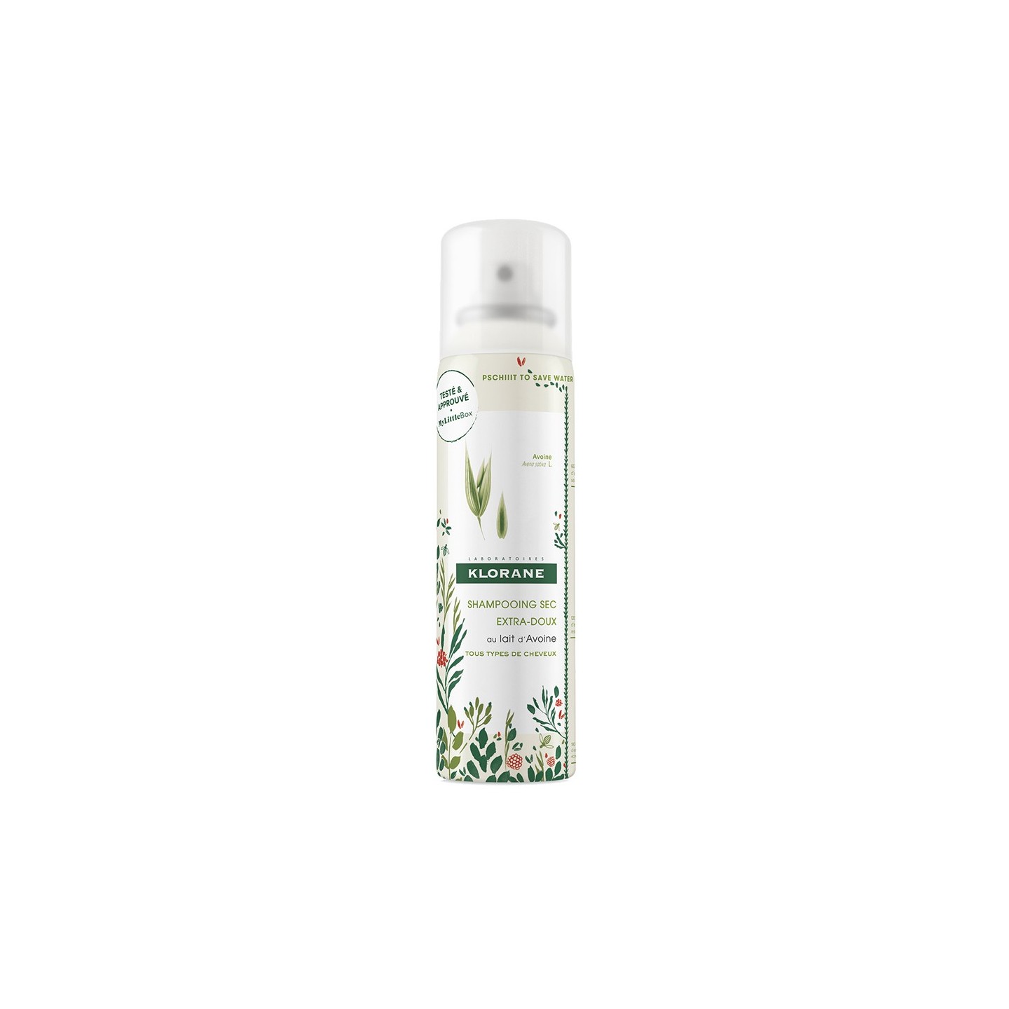 Klorane shampooing sec extra-doux au lait d'avoine 150ml