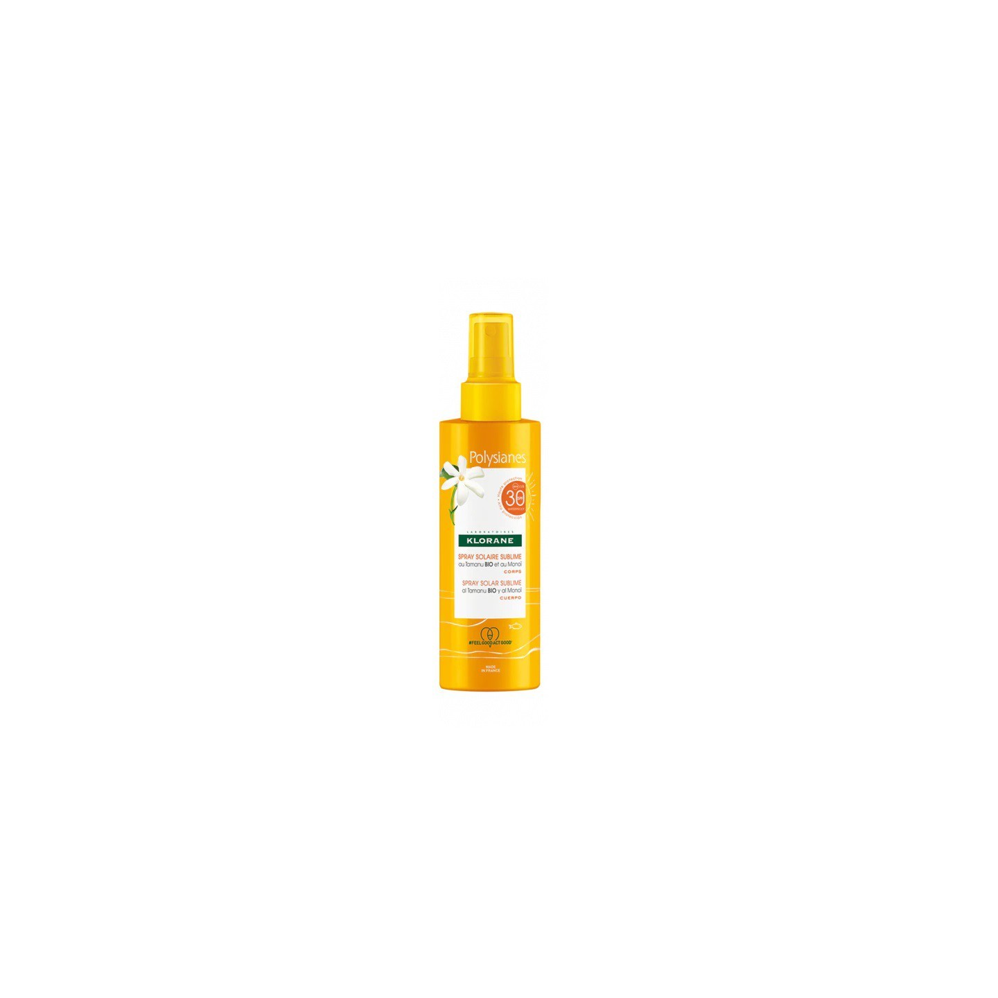 Klorane Polysianes Spray solaire sublime au Monoï et Tamanu Bio SPF30 - 200ml