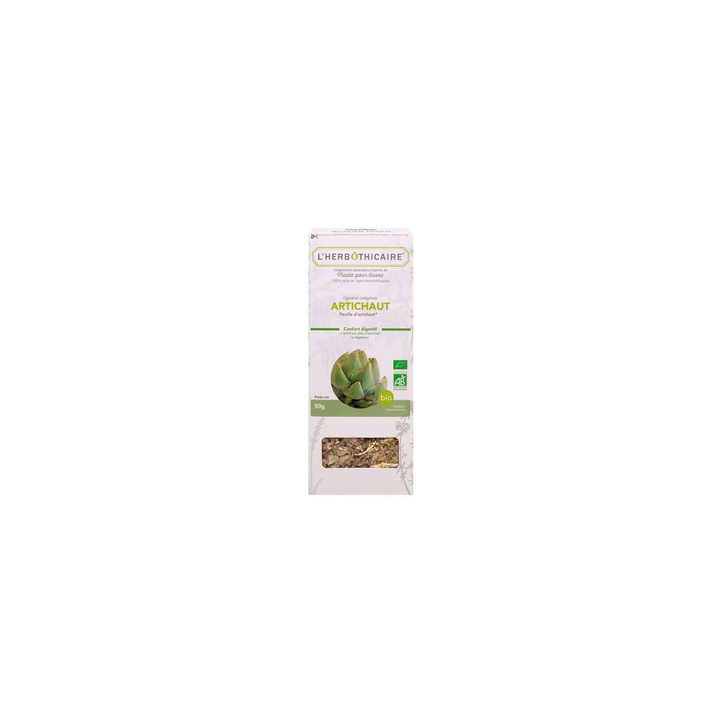 L'herbôthicaire tisane Artichaut bio 50g