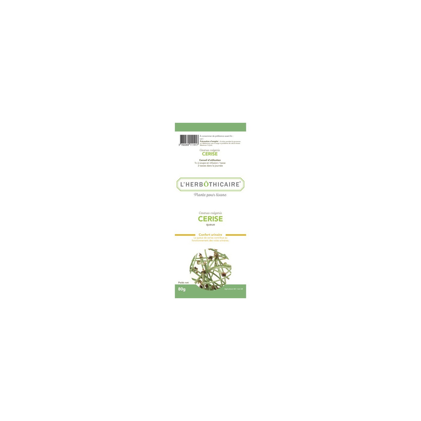 L'herbôthicaire tisane Cerise (queue) 80g