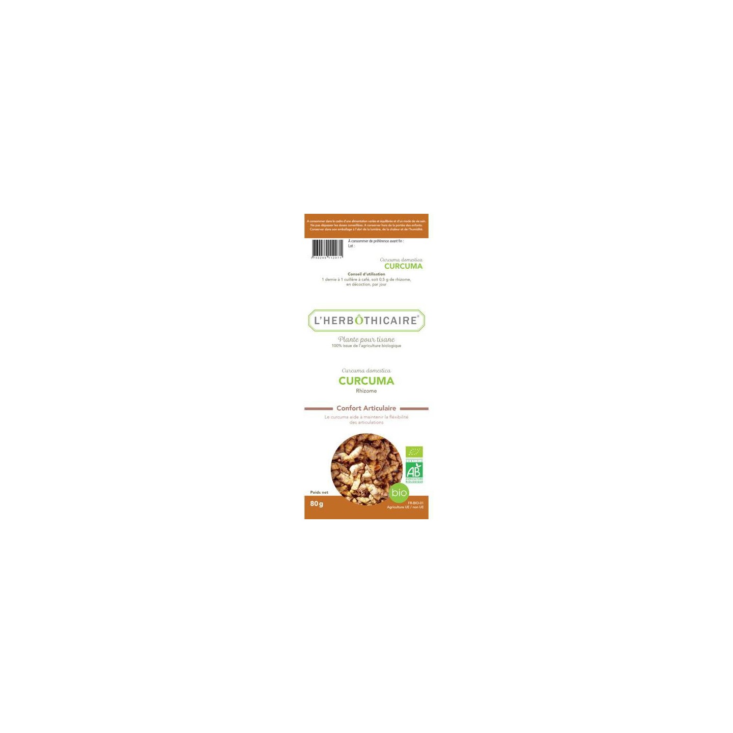 L'herbôthicaire tisane curcuma bio 80g