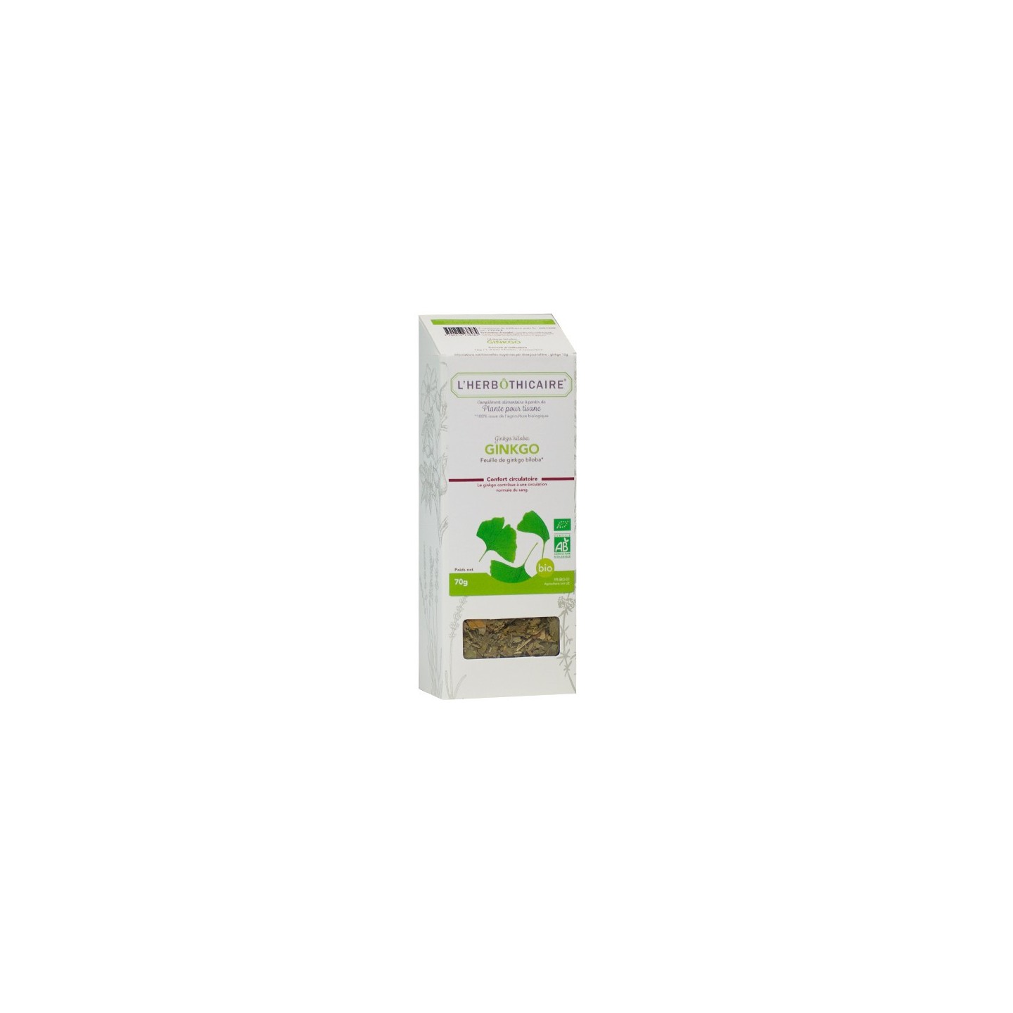 L'herbôthicaire tisane Ginkgo bio 70g