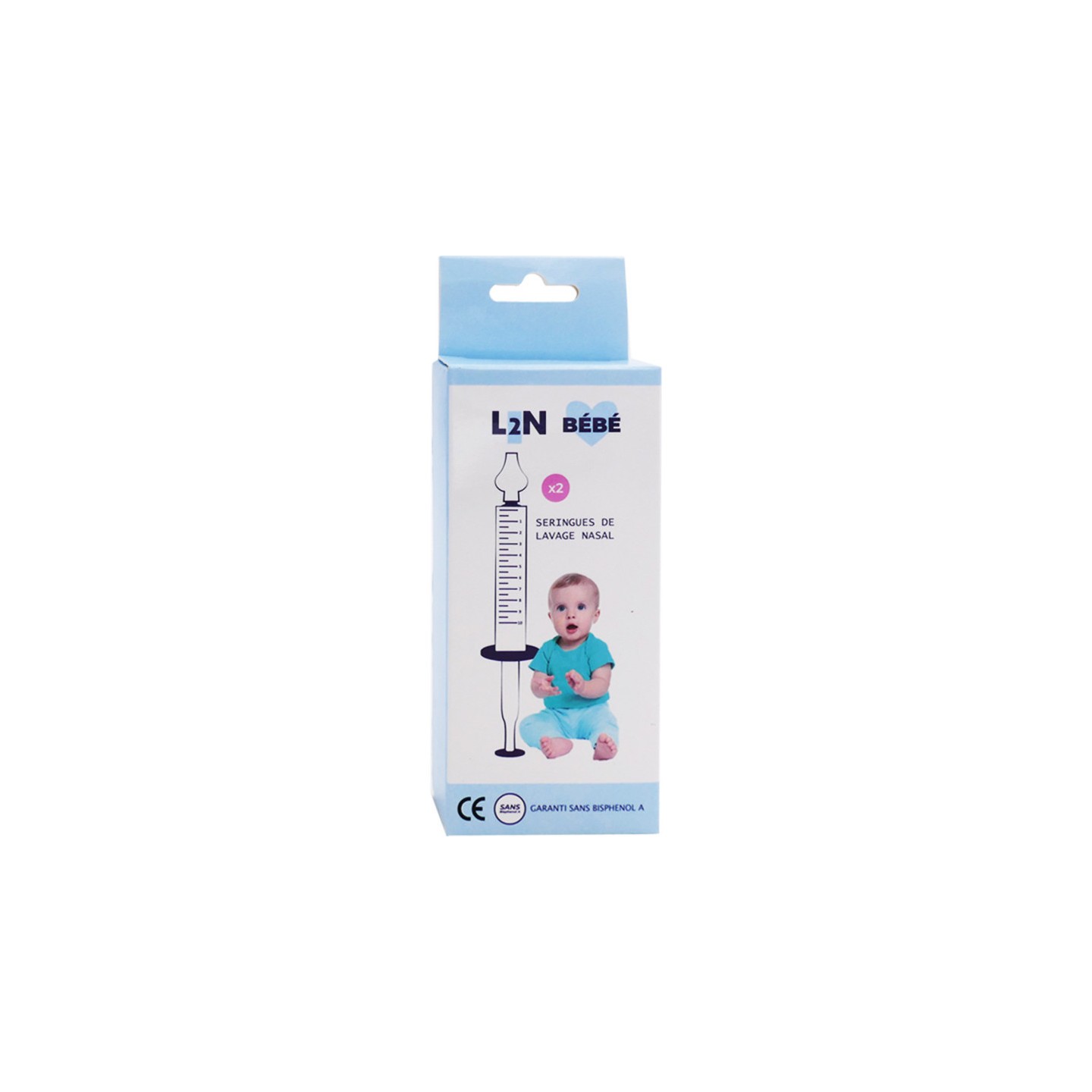 L2N Trading Seringues bébé pour lavage nasal - 2 seringues