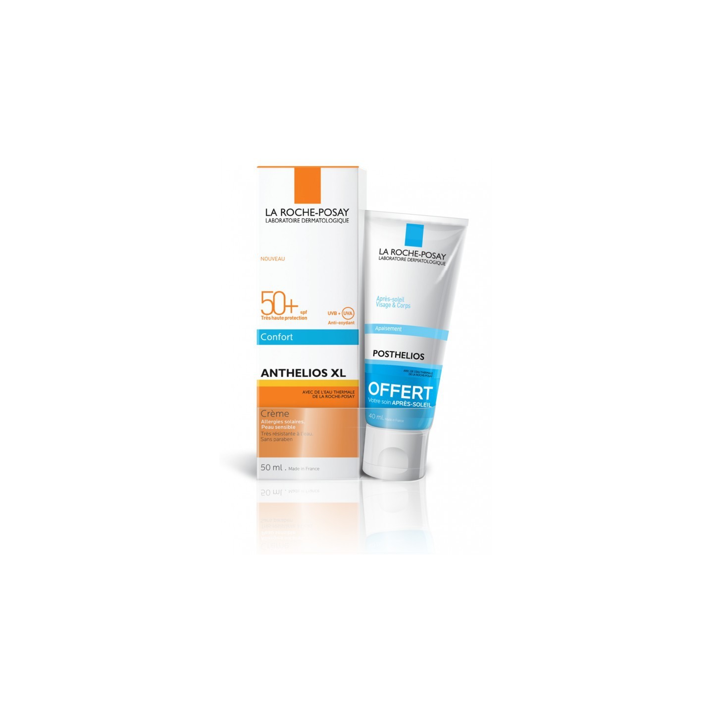 La Roche Posay Anthelios fluide SPF50+ - 50ml + Mini Posthelios 40ml Offert