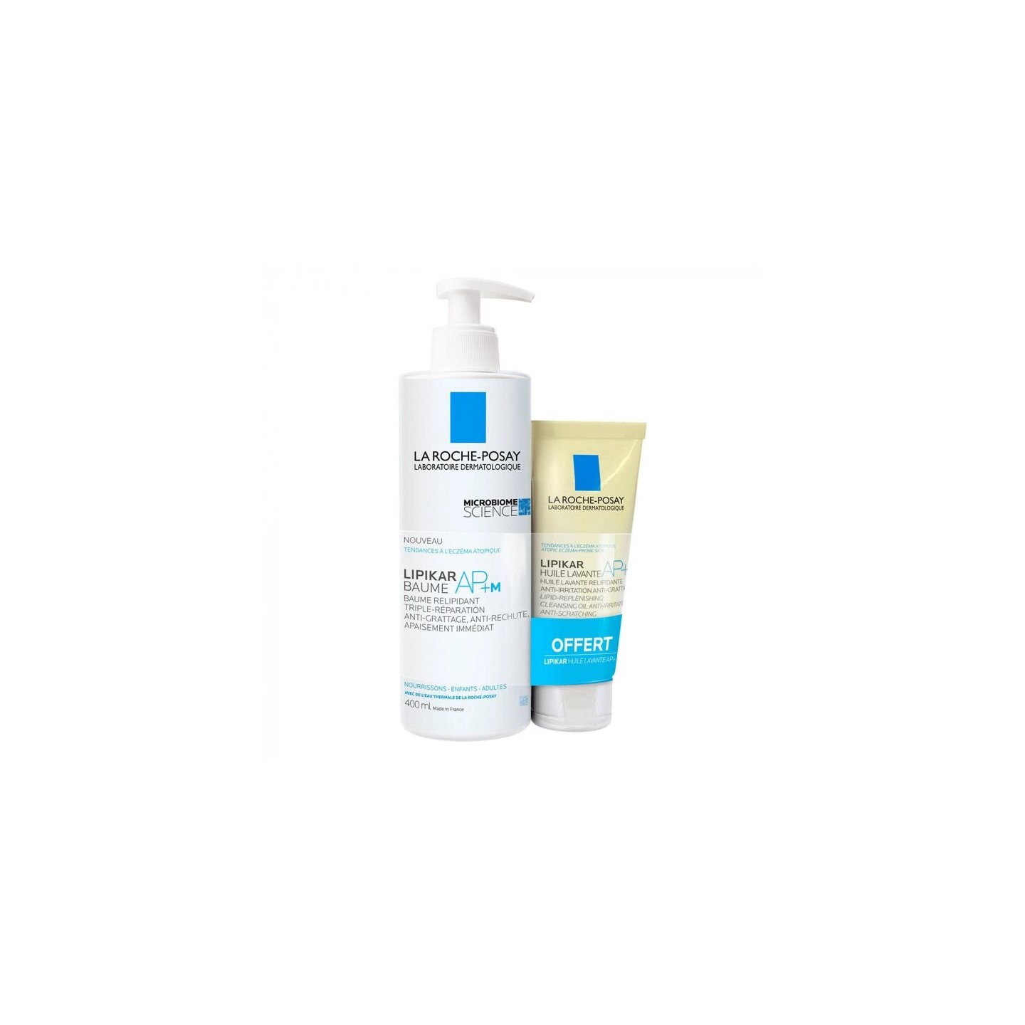 La Roche-Posay Baume Lipikar AP+M 400ml + Huile lavante Lipikar 100ml offerte