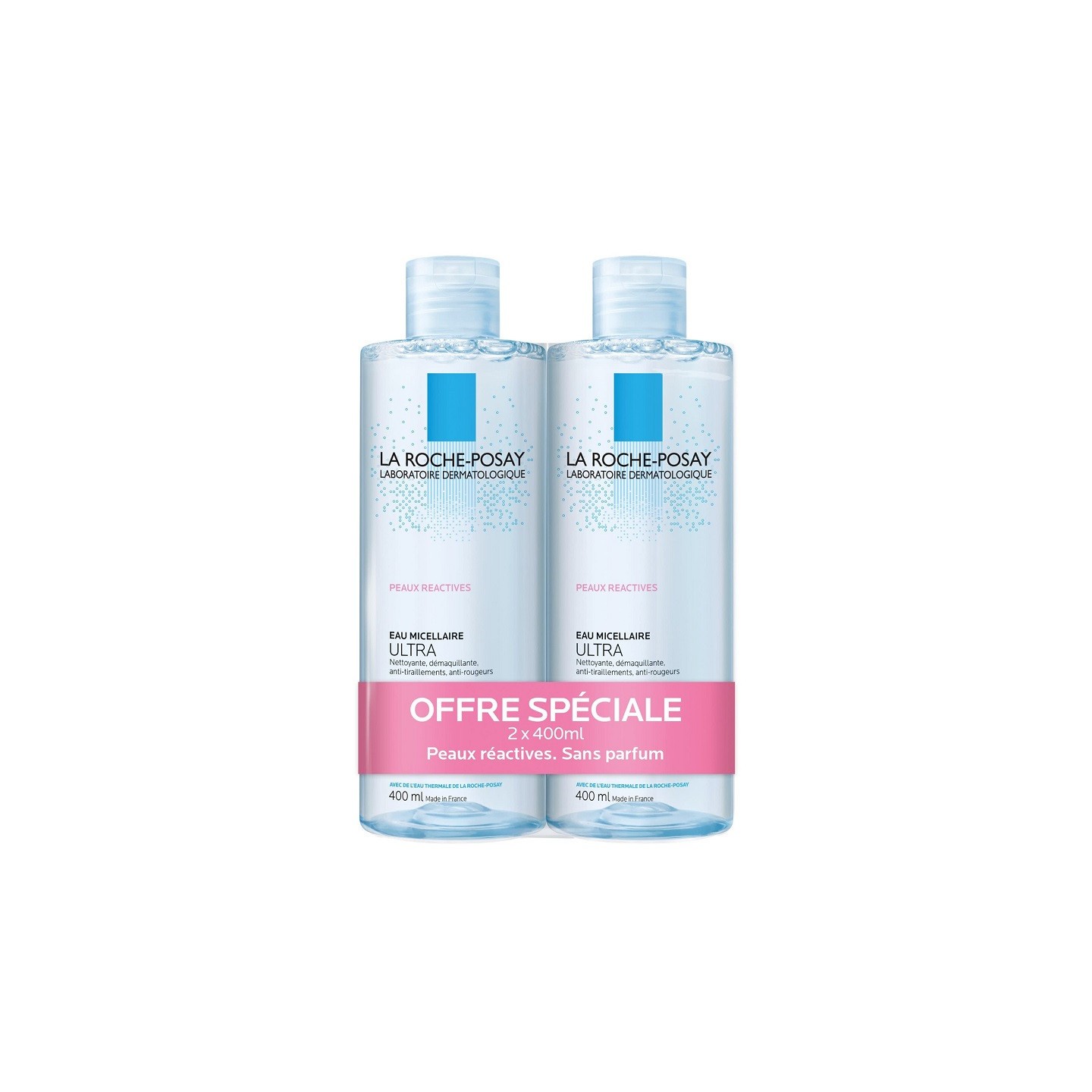 La Roche-Posay Eau micellaire peaux réactives Ultra - 2x400ml