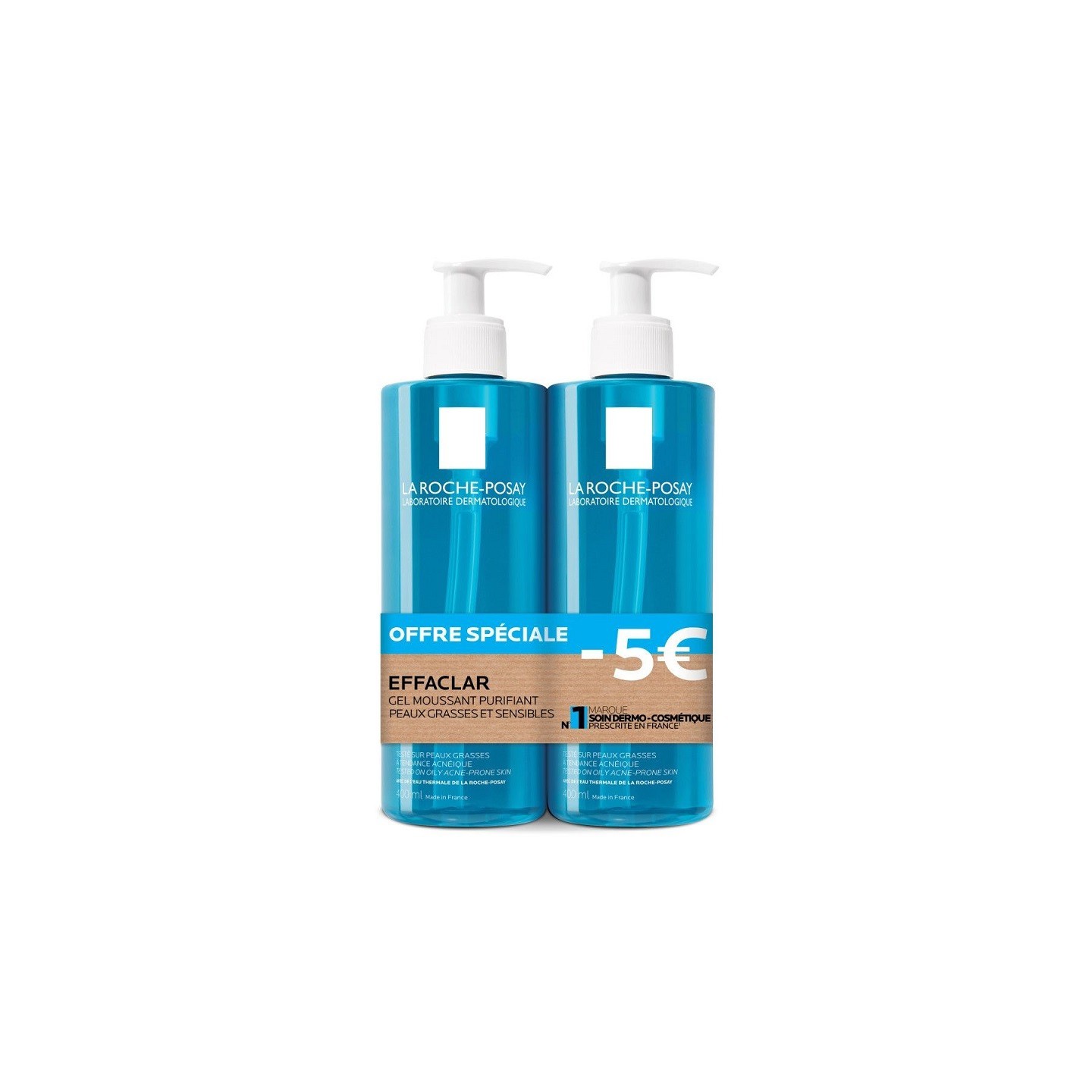 La Roche-Posay Effaclar Gel moussant purifiant - 2 x 400ml