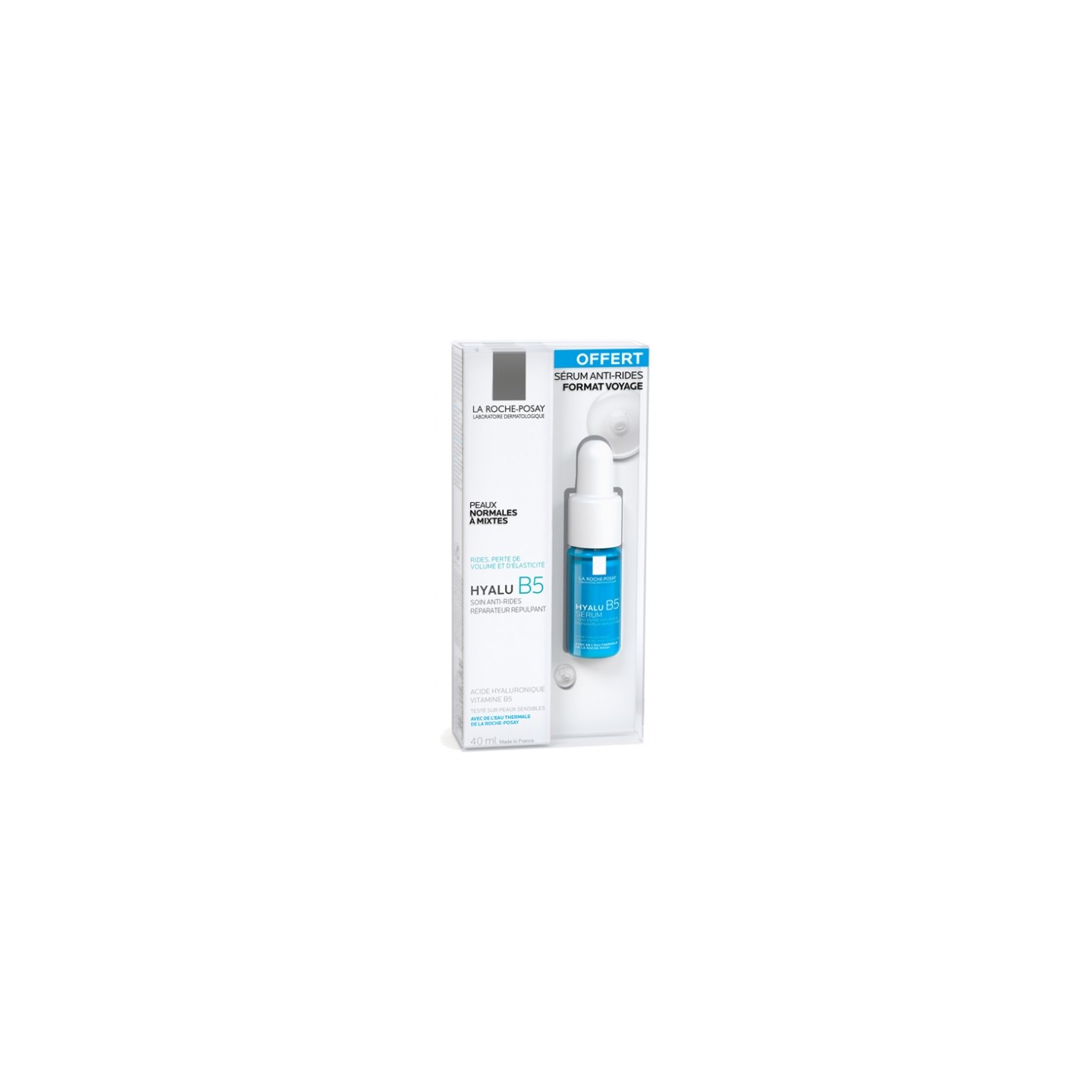 La Roche-Posay Hyalu B5 Soin anti-rides réparateur 40 ml + Sérum concentré anti-rides réparateur 10 ml Offert