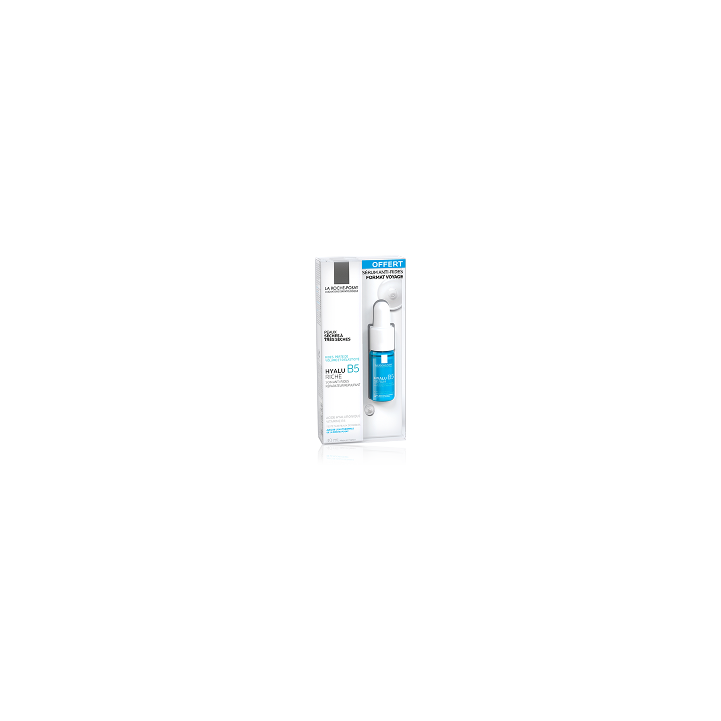 La roche posay hyalu B5 soin riche 40ml + sérum offert