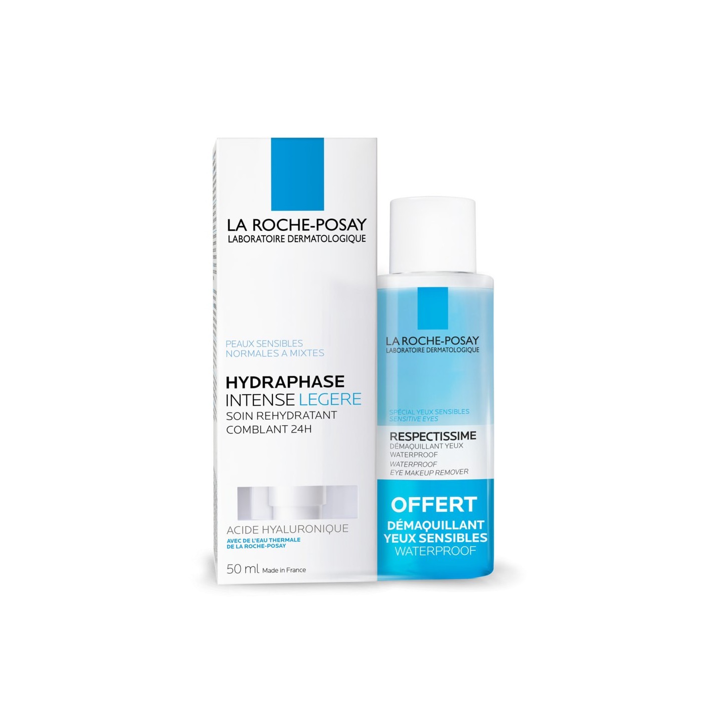 La roche posay Hydraphase intense légère 50ml + démaquillant yeux