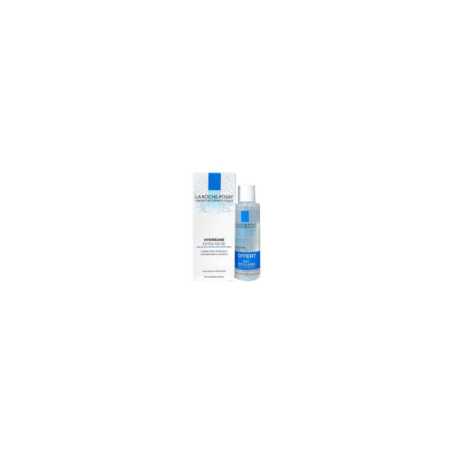 La roche posay hydreane extra riche 40ml + Eau micellaire offerte